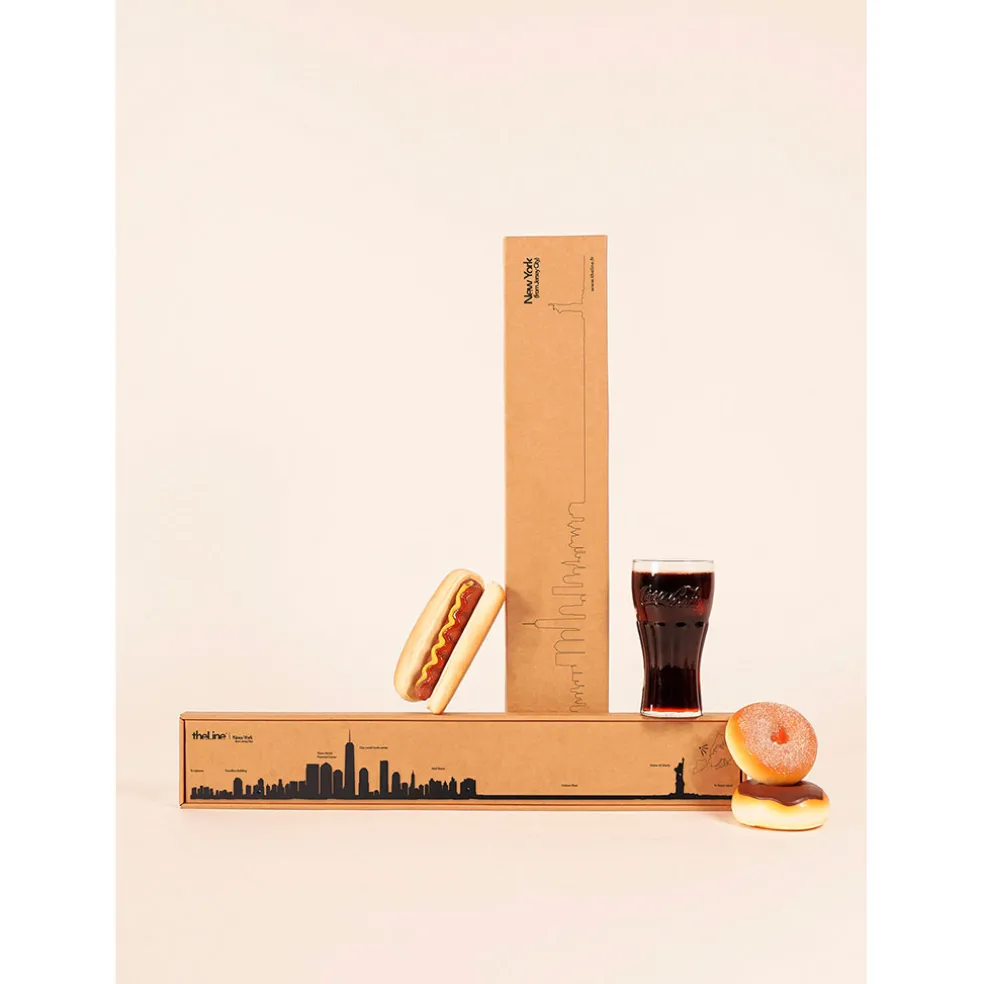 Décoration murale ligne en acier noir NYC L50cm