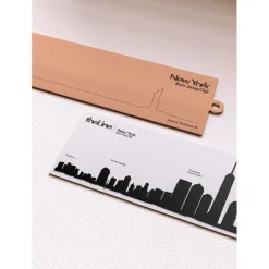 Décoration murale ligne en acier noir NYC L50cm