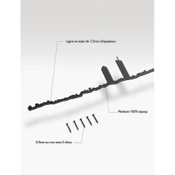 Décoration murale ligne lyon 50cm noir