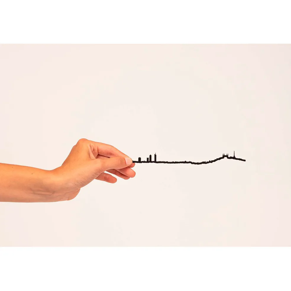 Décoration murale ligne lyon 50cm noir
