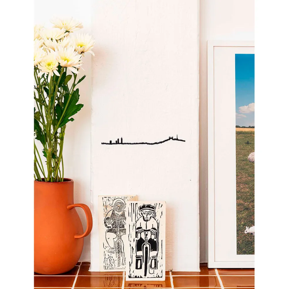 Décoration murale ligne lyon 50cm noir