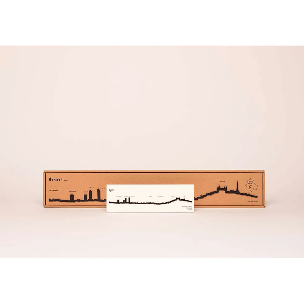 Décoration murale ligne lyon 50cm noir