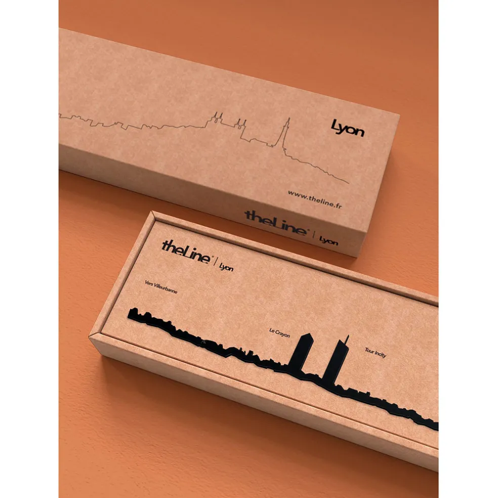 Décoration murale ligne lyon 50cm noir