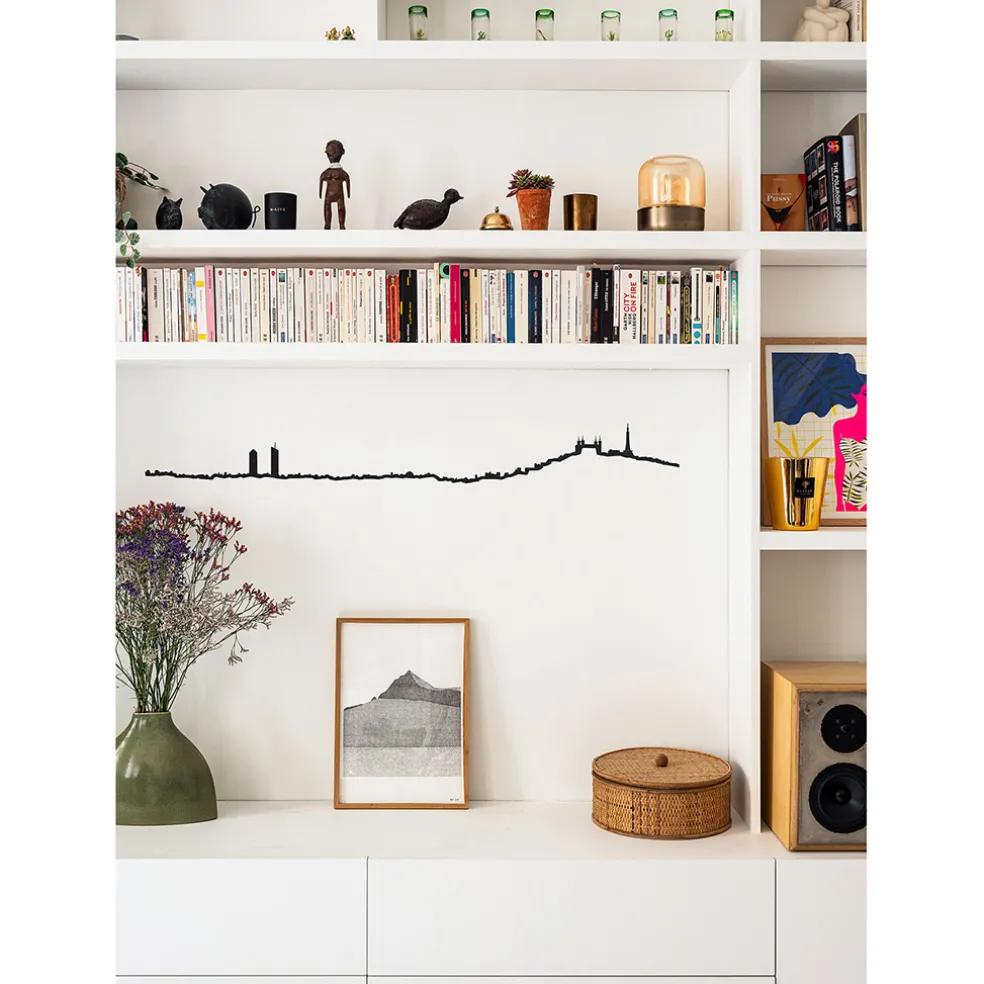 Décoration murale ligne lyon 50cm noir