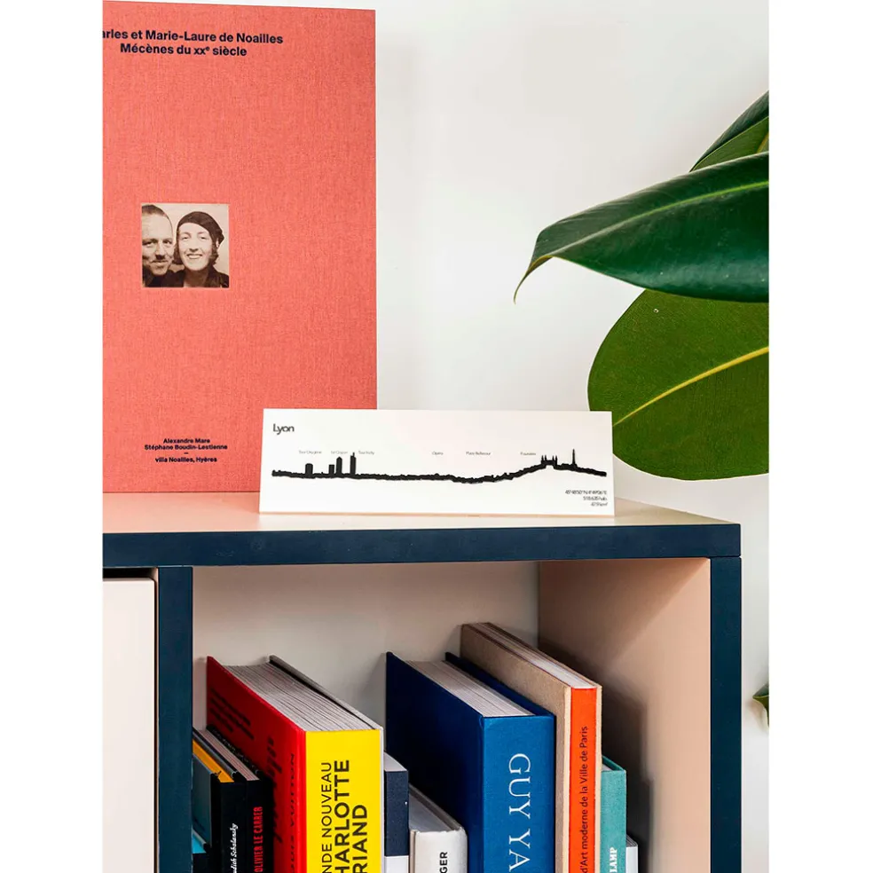 Décoration murale ligne lyon 50cm noir