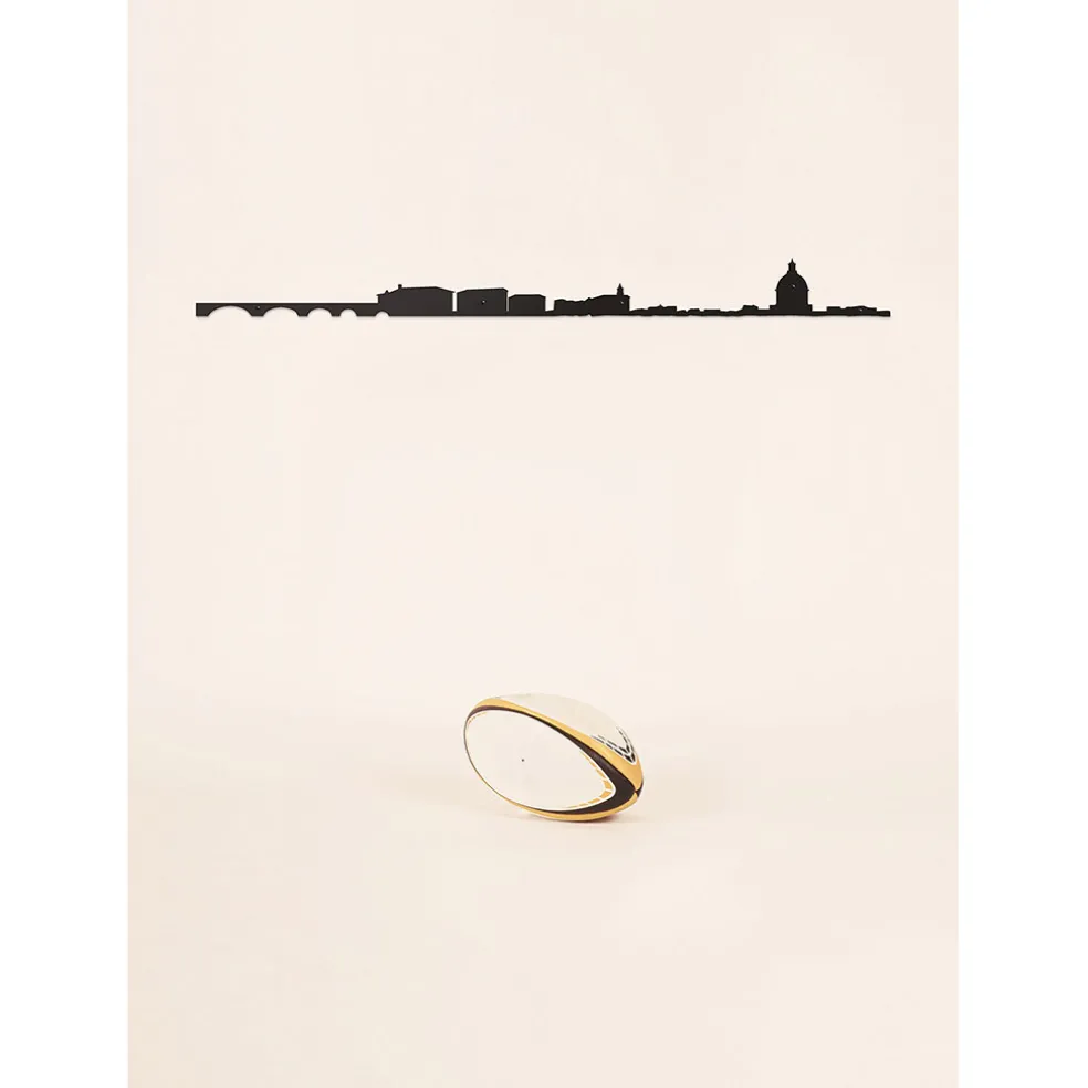 Décoration murale ligne toulouse 50cm noir