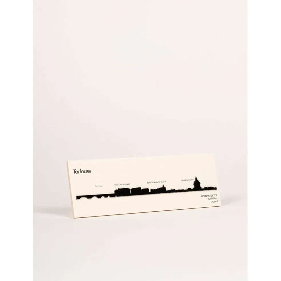 Décoration murale ligne toulouse 50cm noir