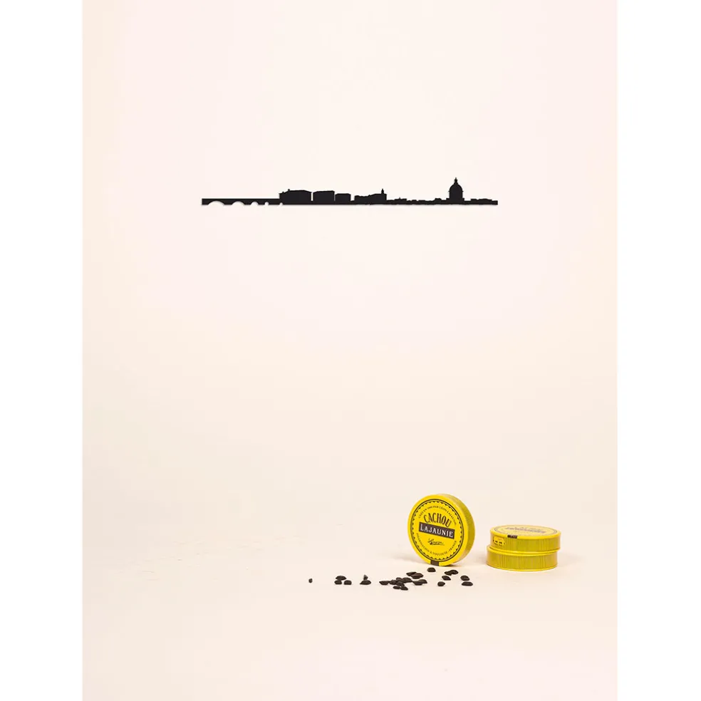 Décoration murale ligne toulouse 50cm noir