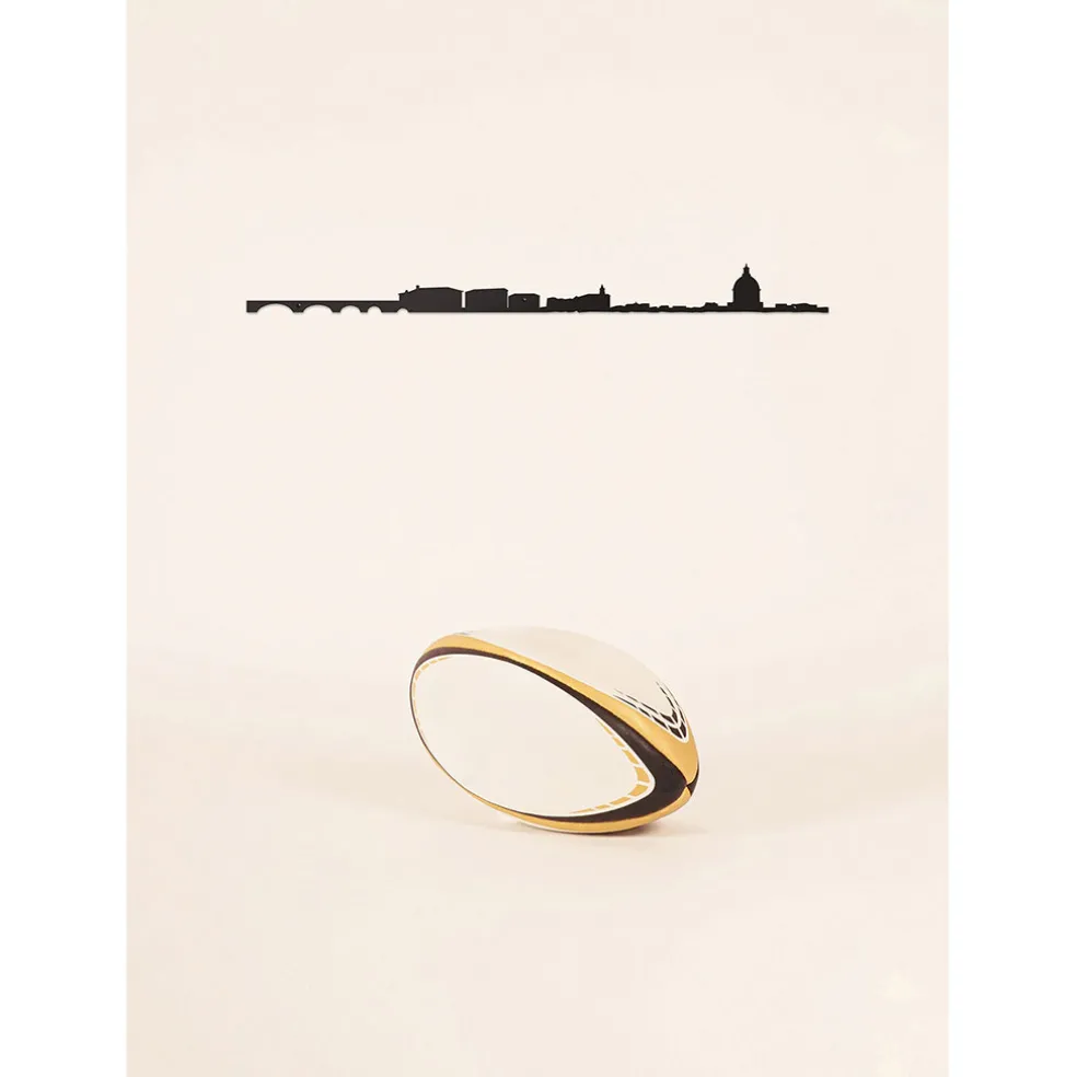 Décoration murale ligne toulouse 50cm noir