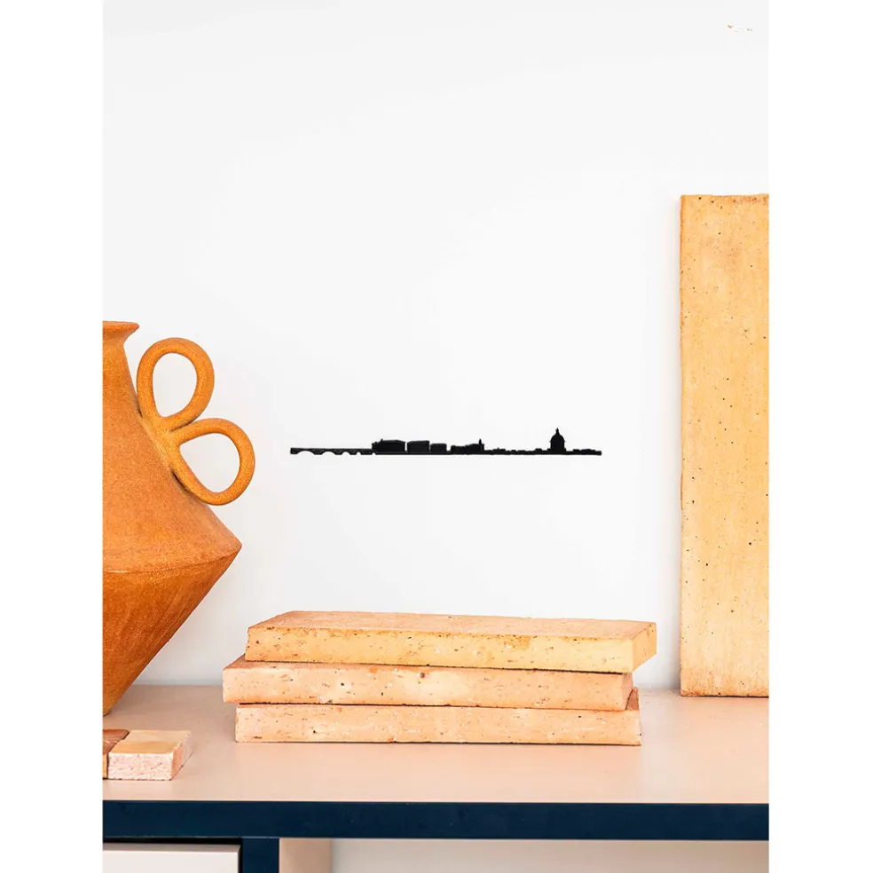 Décoration murale ligne toulouse 50cm noir