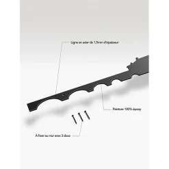 Décoration murale ligne toulouse 50cm noir