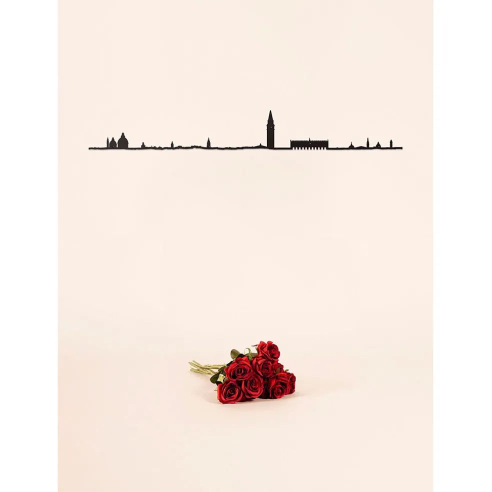 Décoration murale ligne venise 50cm noir