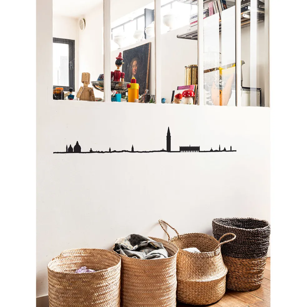 Décoration murale ligne venise 50cm noir