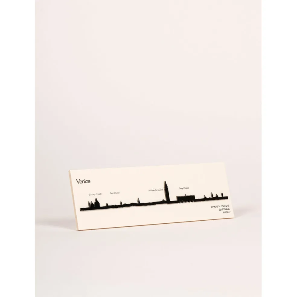 Décoration murale ligne venise 50cm noir