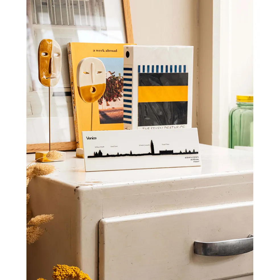 Décoration murale ligne venise 50cm noir