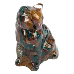 Deco chat en verre multicolore - Felin