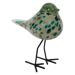 Deco moineau emeraude et doré - Serin