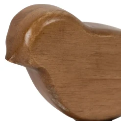 Deco moineau en bois naturel et noir - Campagne