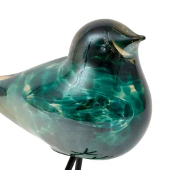 Deco moineau serin bleu vert