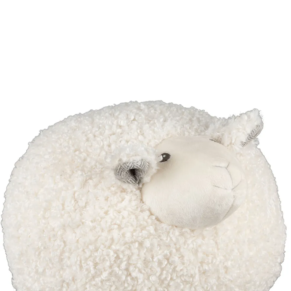 Deco mouton shaggy creme 30x30xh30cm polyester