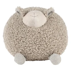 Deco mouton shaggy gris h30cm