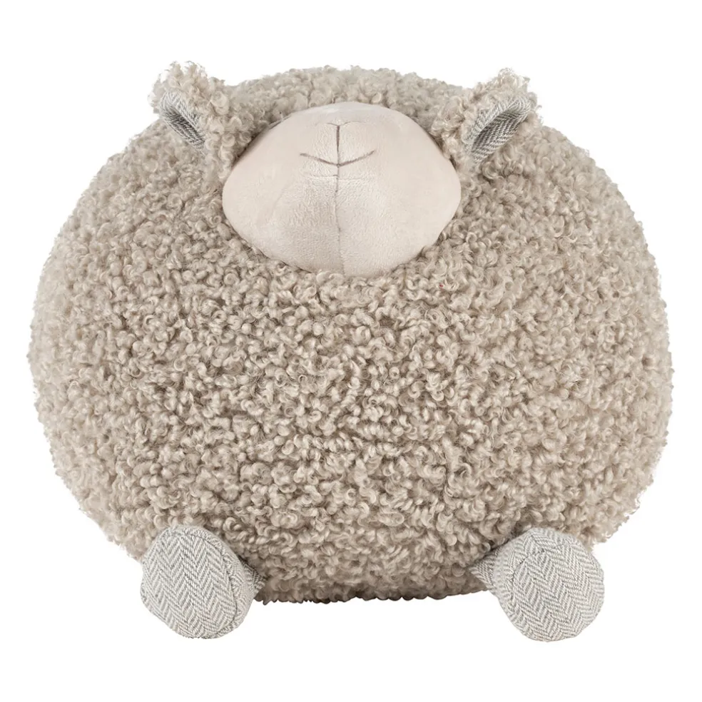 Deco mouton shaggy gris h30cm