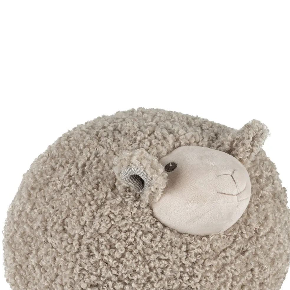 Deco mouton shaggy gris h30cm