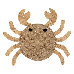 Deco murale crabe en jonc de mer naturel - Eté A La Mer