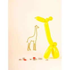 Deco murale en acier jaune 30x15cm - Girafe