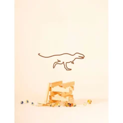Deco murale en acier marron 30x15cm - Tyrannosaure
