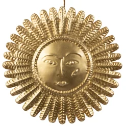 Deco murale en laiton doré 20x20xh1.5cm - Tropic-Et