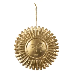 Deco murale en laiton doré 20x20xh1.5cm - Tropic-Et