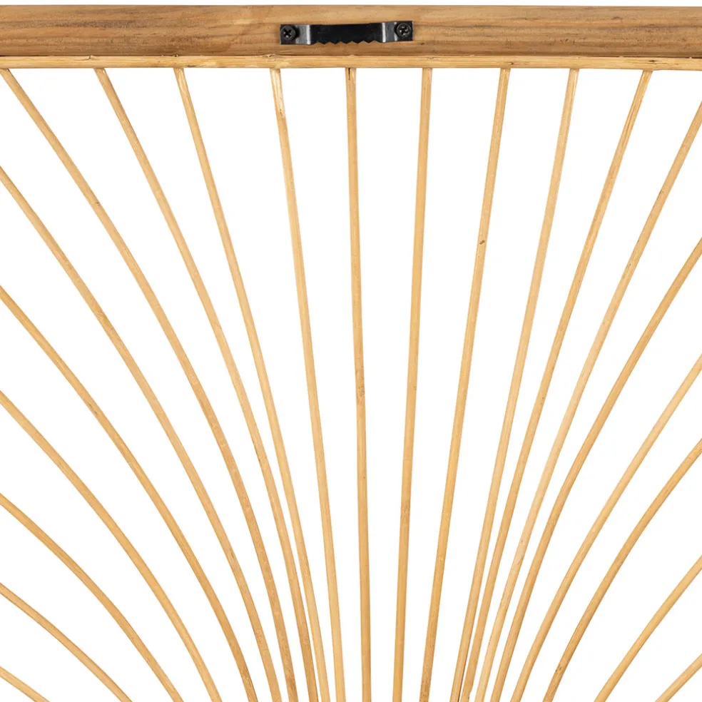 Deco murale Palmier en bambou et rotin naturel 43xh57.5cm - Flaural