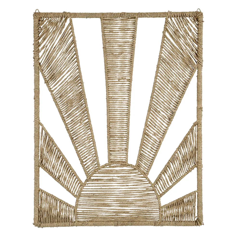 Deco murale soleil couchant jute naturel - Floraly