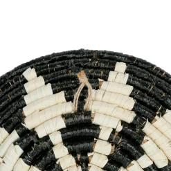 Deco murale étoile en jonc de mer noir blanc - seram