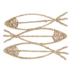 Deco poisson borneo naturel 32x23cm