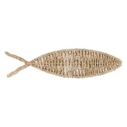 Deco poisson borneo naturel 32x8cm