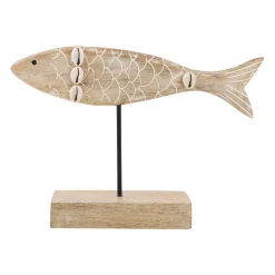 Deco poisson un été à la mer en manguier et fer