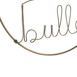 Deco suspension bulle metal dore d25