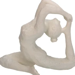 Decoration femme yoga polyresine ivoire 21.5x9.7xh18.5cm