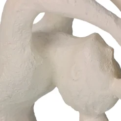 Decoration femme yoga polyresine ivoire 21.5x9.7xh18.5cm