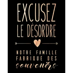 Decoration murale noir 30x40cm - wording desordre