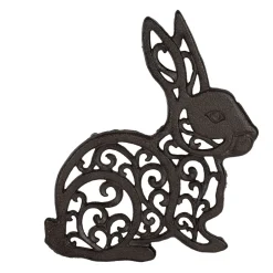 Dessous de plat lapin en fonte brun - Basse-Cour