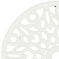 Dessous de plat rosace en fonte blanc cassé D20cm - Rhodonea