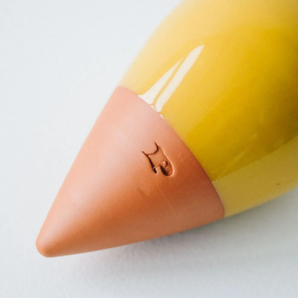 Diffuseur d'eau en argile jaune moutarde 25cl - Olla