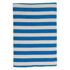 Drap de plage en coton rayé indigo et blanc 180x90cm - Palma