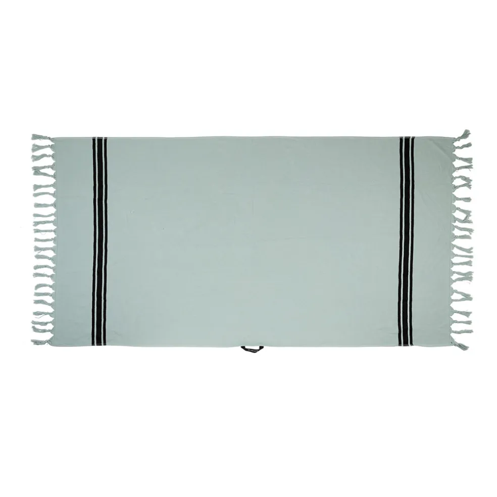 Drap de plage en coton uni jade 90x180cm - Tuitti