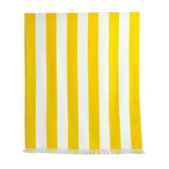 Drap de plage rayé en coton paille 90x170cm - Porto