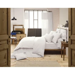 Drap housse chantilly en gaze de coton 160x200cm - Gaia