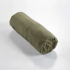 Drap housse romarin en gaze de coton 140x190cm - Gaia
